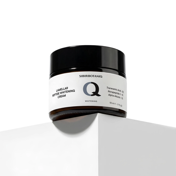SIBIRBOTANIQ ПЕПТИДНЫЙ ОТБЕЛИВАЮЩИЙ КРЕМ ДЛЯ ЛИЦА И ТЕЛА В СТЕКЛЯННОЙ БАНКЕ, 50 ml